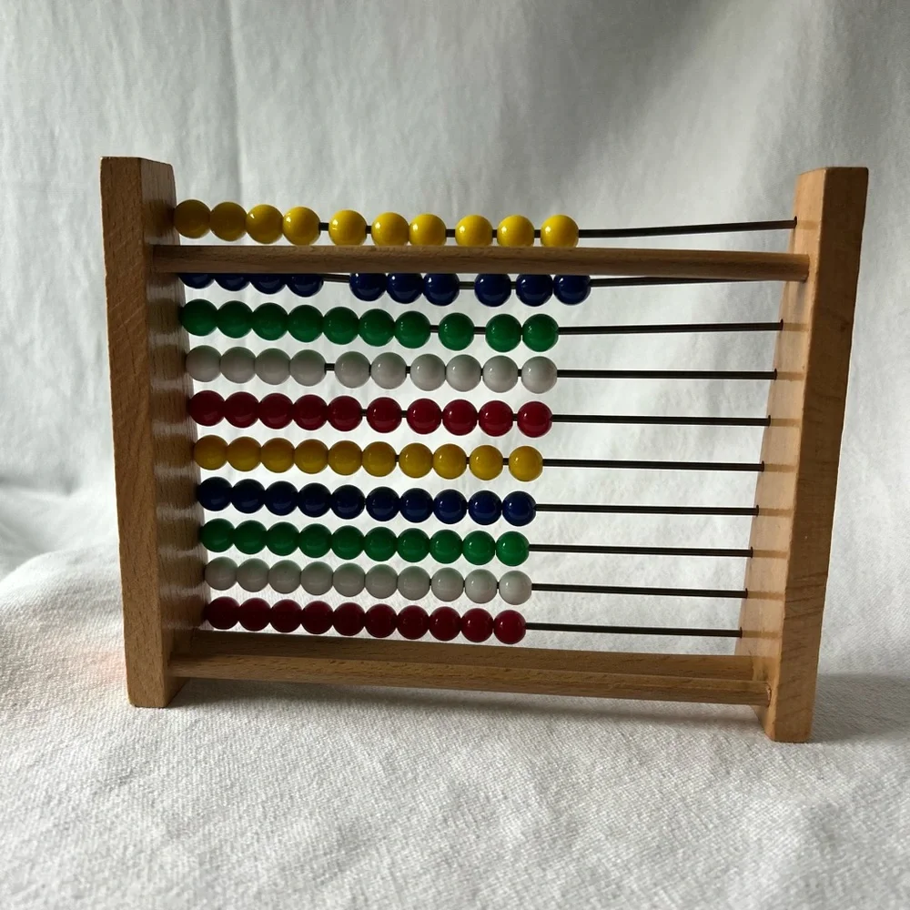 Vintage Hermann Eichhorn Wooden Abacus — Made in Germany Toy Montessori Retro